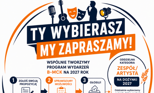 Zdjęcie do TY WYBIERASZ &ndash; MY ZAPRASZAMY! Razem tworzymy program kulturalny B-MCK na 2027 rok!