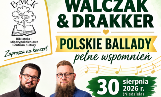Zdjęcie do Biblioteka &ndash; Międzypokoleniowe Centrum Kultury zaprasza na wyjątkowy koncert z okazji zakończenia wakacji.
