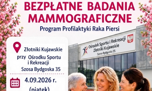 Zdjęcie do Bezpłatne profilaktyczne badania mammograficzne dla mieszkanek Gminy Złotniki Kujawskie
