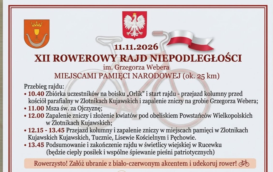 XII Rowerowy Rajd Niepodległości im. Grzegorza Webera